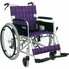 スタンダード自走用 紫チェック 座幅40cm KA-102SB-40 スタンダード自走用 紫チェック 座幅40cm KA-102SB-40