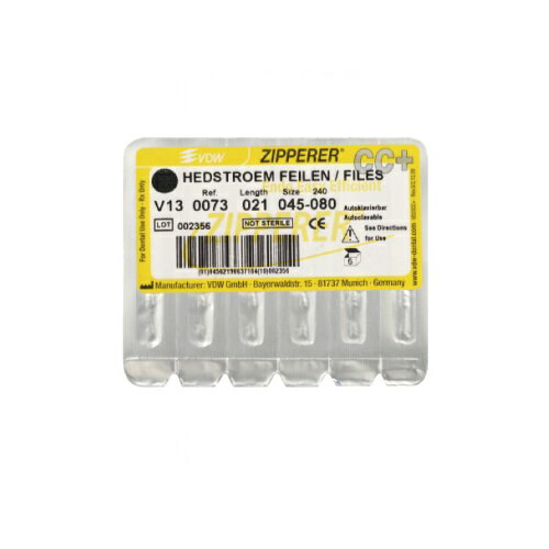 医療機器 ジッペラー Hファイル No.60 25mm 6本入 ZIPPERER ジッペラー