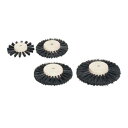 レーズブラシ 豚毛4行 外径78×木地径35×木地厚28mm 12個入 クロダブラシ