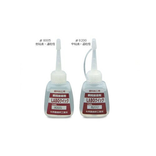 医療機器 LABOクイック 低粘度 速乾性と中粘度 遅乾性20g×1本(2本セット) 齋藤歯研工業所