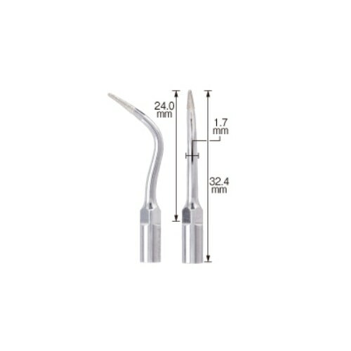 医療機器 スケーラーチップ EMSタイプ エンド用 P4D 全長/32.4mm、作業部長/24.0mm、作業部最大幅/1.7m..
