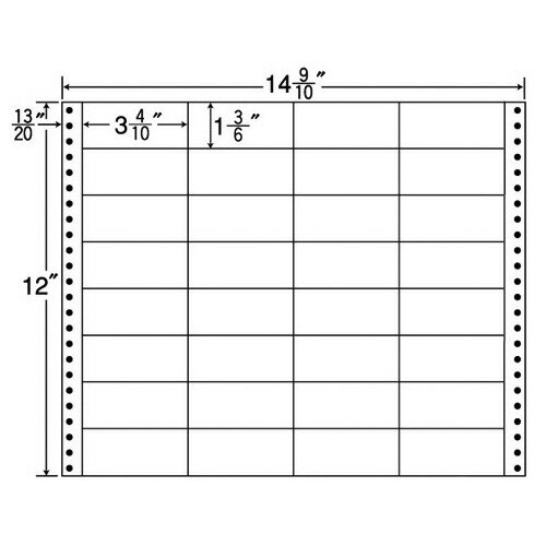 ナナフォーム 連続ラベル Mタイプ 14_9/10×12インチ 32面 86×38mm 1箱(500折) MT14P 東洋印刷