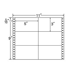 ナナフォーム 連続ラベル Mタイプ 11×9インチ 6面 127×76mm 荷札サイズ 1箱(500折) M11A 東洋印刷