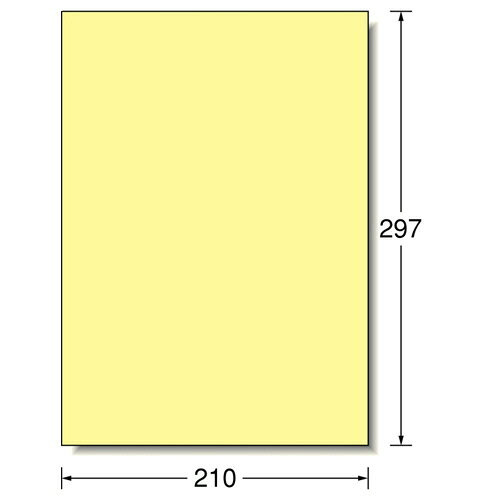 ラベルシール［プリンタ兼用］　マット紙・クリーム　A4判　ノーカット　1冊（15シート） 28494 エーワン