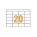 PPCタックラベル A4判 74.3×38mm(20片入) 1箱(100シート) PPC-20 ライオン事務器(2)
