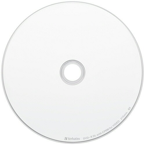 録画用DVD-R DL 215分 2-8倍速 ホワイトワイドプリンタブル 5mmスリムケース 1パック(10枚) VHR21HDSP10 バーベイタム