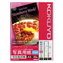 インクジェットプリンタ用紙 写真用紙 セミ光沢紙 A3 1冊(30枚) KJ-J14A3-30 コクヨ