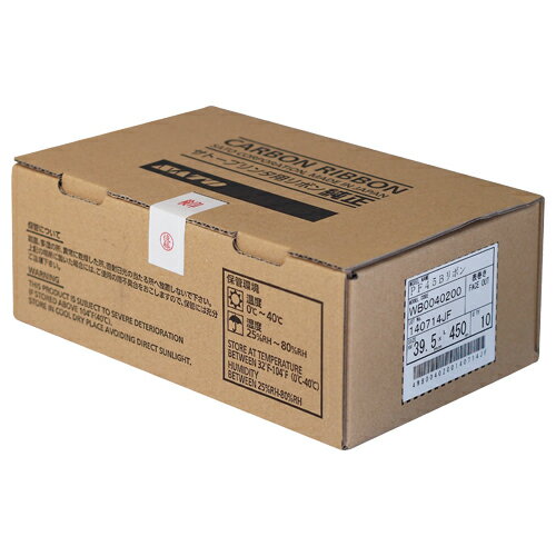 SATOC用プリンタリボン 39.5mm×450m 1箱(10巻) WB0040200 サトー