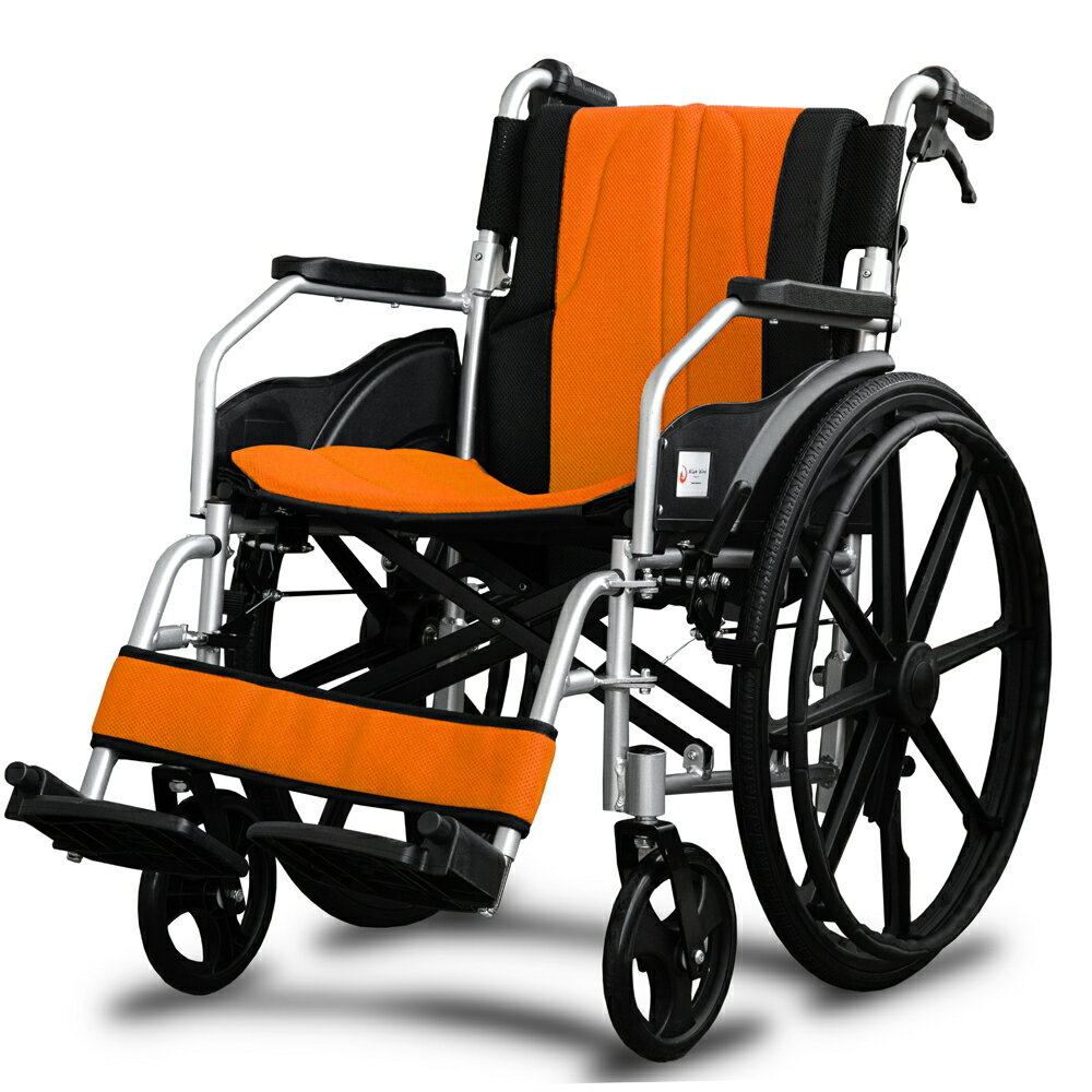 自走式車椅子 NiceWay8 業界初！シートカラーを2色選べるデュアルカラー車椅子です。 基本色（シャインオレンジ）ともう一色お好きなカラーを選んでご購入ください。 【選べるカラー】 ・ルビーレッド ・ライムグリーン ・オーシャンブルー ※本体は1台、シートは2色です。 シートカラーは簡単に変更可能です。 その日の気分や用途に合わせてカラーを変更してください。 後輪とリムのスポークが軽くておしゃれなスポーツ仕様になっています 【仕様】 ・全幅約62cm／(折り畳み時約27cm) ・全高約88cm／(折り畳み時約75cm) ・全長約104cm ・ひじ掛け高70cm ・座面長約41cm ・座面幅約45cm ・座面高約48cm ・重量約13.2kg ・耐荷重約100kg ・前輪径※約20センチ ・後輪径※約59センチ ・ハンドリム径約50センチ ・フレーム材質：アルミ ・メーカー保証　6ケ月 ■ルビーレッド、シャインオレンジ、ライムグリーン、オーシャンブルーの4色から選べるメッシュシート ■丈夫で軽量アルミ製フレーム設計でサビにも強い ■24インチタイヤなので漕ぐのが簡単 ■ノーパンクタイヤなのでパンクの心配がありません ■座面幅45センチなのでゆったり座れます ■お年寄りにも握りやすい安心のブレーキ設計 ■フットレスベルトでかかとのズリ落ち防止 ■足の状態の応じて3通りのつけかたができるスリーウェイレッグベルト ■アームレストとサイドガードで衣類の挟み込みや巻き込みを防止 ■ハンドリムが樹脂製なので手になじみ滑りにくく、冬でも冷たくなりません ■ティッピングバー付きなので段差も安心して乗り越えられます ■背折れ式で折りたたむと26cmでコンパクト、収納や車載に便利 ■組立不要なので届いたその日からすぐに使用できます ■便利な背面ポケット付きなのでペットボトルや折りたたみ傘などの小物入れに ■便利なメンテナンス整備道具付きなので背面ポケットに入れておけば調整するときに便利 ■安心の1年間メーカー保証 広告文責：薬局元気爽快本店(03-5207-2699)
