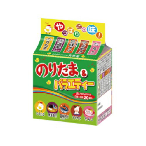 ふりかけ,フリカケ,弁当,ご飯,ごはん,米,ランチ,小袋,使い切り 【商品説明】 ●ふりかけ小袋パック。お弁当に便利な1回使い切りタイプ。 ●5種類を味を小袋に詰めました。 ●選ぶのも楽しいアソートミニパック。 ●内容量/20袋(のりたま×4、味道楽×4、旨味さけ×4、すきやき×4、たらこ×4) ※メーカーの都合により、パッケージ、セット内容および仕様が変更になる場合がございます。 広告文責：薬局元気爽快本店(03-5207-2699)配送につきましては、土日祝日は宅配便、平日はルート便でのお届けとなります。なお、平日のルート便は午前・午後のご指定は可能ですが、時間指定はできません。また、9時から18時までのお届けとなります。 こちらは代引不可商品です。 こちらは返品不可商品です。