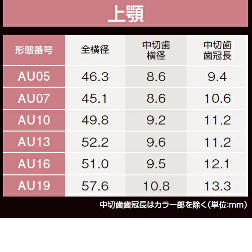 ゼンオパール前歯 上顎 C2 AU07 6揃1個 GC