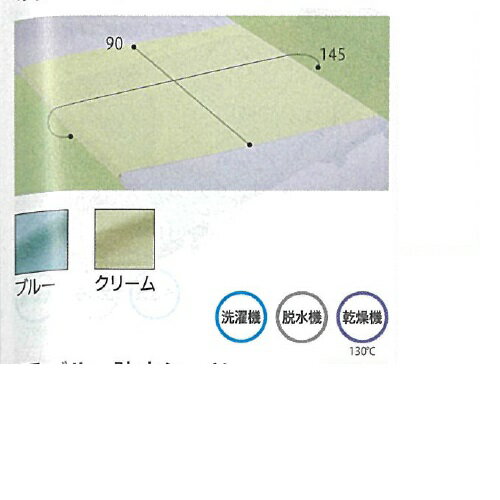 ブルー防水シーツ 綿パイルタイプ ブルー 幅145×長さ90cm 亀屋