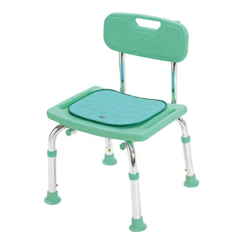 シャワーチェア コンパクトミニ 背もたれ付き/クッション付き マスカットグリーン 1台 T-6606 テツコー..