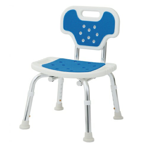 シャワーチェア 背付き ブルー 1台 BC-01XH-BL 美和商事