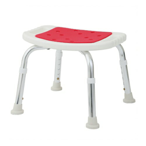 シャワーチェア 背なし レッド 1台 BC-01XN-RE 美和商事