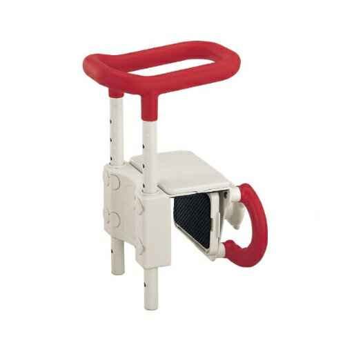 安寿 高さ調節付浴槽手すり UST-130 レッド 1台 536-600 アロン化成