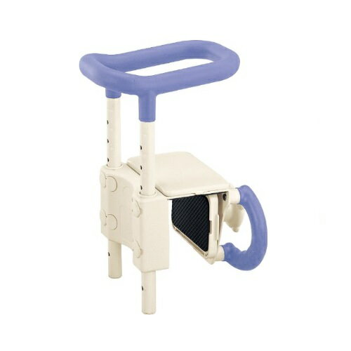 安寿 高さ調節付浴槽手すり UST-130 ブルー 1台 536-601 アロン化成