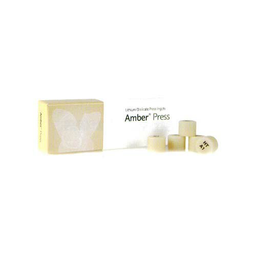 Amber Press 【商品説明】 【製品の特長】 ・各種陶材と適合しやすい審美性と 強度を兼ね備えたニケイ酸リチウム プレスセラミックス。 ・460Mpaの高い曲げ強度。 ・反応層がほとんど見られない簡便な 操作性。 広告文責：薬局元気爽快本店(03-5207-2699)