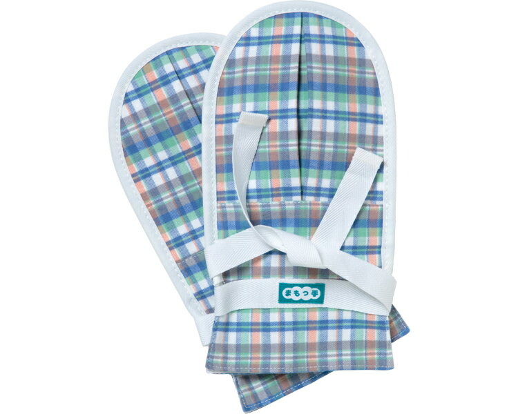 まもっ手　タック付　チェック（左右1組） 0656 特殊衣料