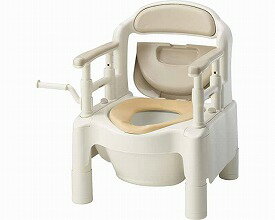 快適脱臭タイプ（ソフト便座） 安寿　ポータブルトイレFX-CP　“ちびくまくん” ベージュ 533-580 アロン..