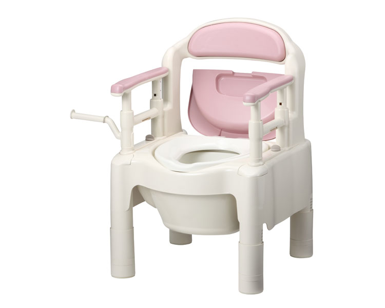 快適脱臭タイプ（ソフト便座） 安寿　ポータブルトイレFX-CP　“ちびくまくん” さくら 533-334 アロン化成 TAISコード：00221-000222