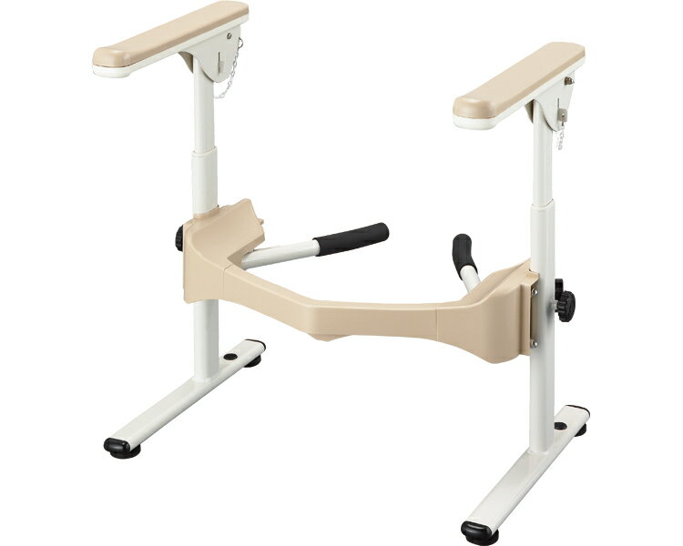 プラスチック製ひじ掛け 安寿　洋式トイレ用フレーム　S-はねあげR-2 533-086 アロン化成 TAISコード：00221-000451