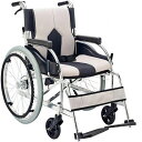 車いす カラーズ (自走式 背折れタイプ) KC-1LG 座面幅42cm ライトグレー マキテック
