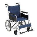 車いす (介助式 背折れタイプ) RW-30SB 座面幅42cm 紺 マキテック