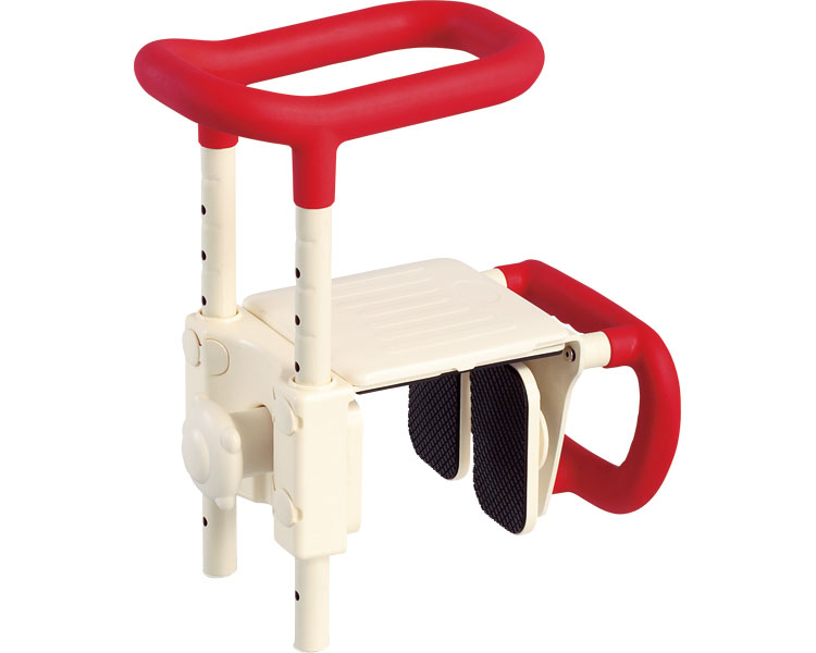 安寿　高さ調節付浴槽手すり　UST-165W レッド 536-610 アロン化成 TAISコード：00221-000335