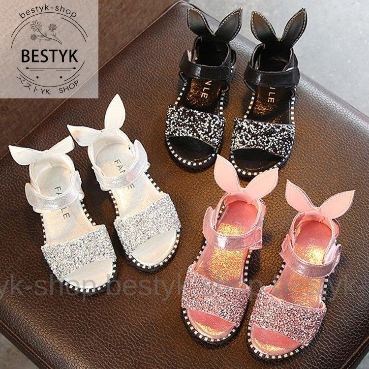 子供靴 キッズサンダル 女の子 キラキラ お姫様靴 姫系 滑りにくい 子供サンダル 可愛い 子ども靴 オシャレ キッズ 3色 14 15 16 17 18 19 20 21 22 23