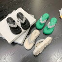 ビーチサンダル トングサンダル 厚底サンダル レディース 女性用 フラットソール キラキラ ビーズ おしゃれ かわいい お出かけ リゾート ビーチ プ