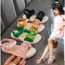 お姫様靴 サンダル キッズ 夏 子供靴 キッズシューズ 可愛い リボン 蝶結び 女の子 ベビー 厚底 小学生 歩きやすい 疲れない 美脚 軽く ギフト お祝い ...