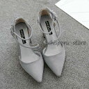 パンプス 走れるパンプス ポインテッドトゥ パンプス 8cm 太ヒール 痛くない アンクルストラップ パンプス サンダル パーティー 美脚パンプス 春 夏
