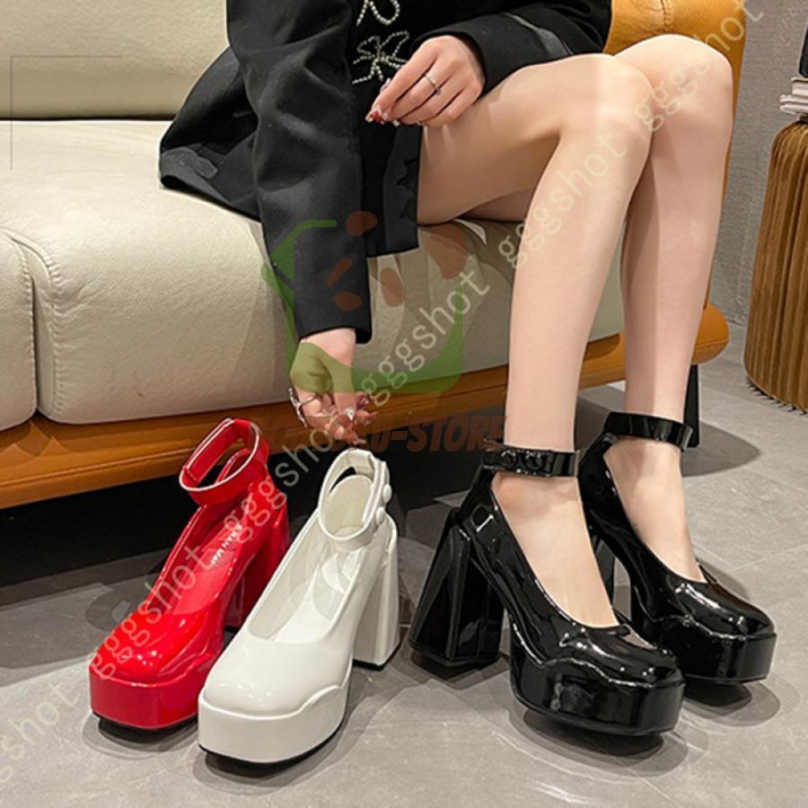アンクルストラップ パンプス レディース プラットフォーム 歩きやすい ハイヒール 春 夏 秋 冬 ビジネス ぺたんこ 痛くない 太ヒール 通勤 結婚式 入学式