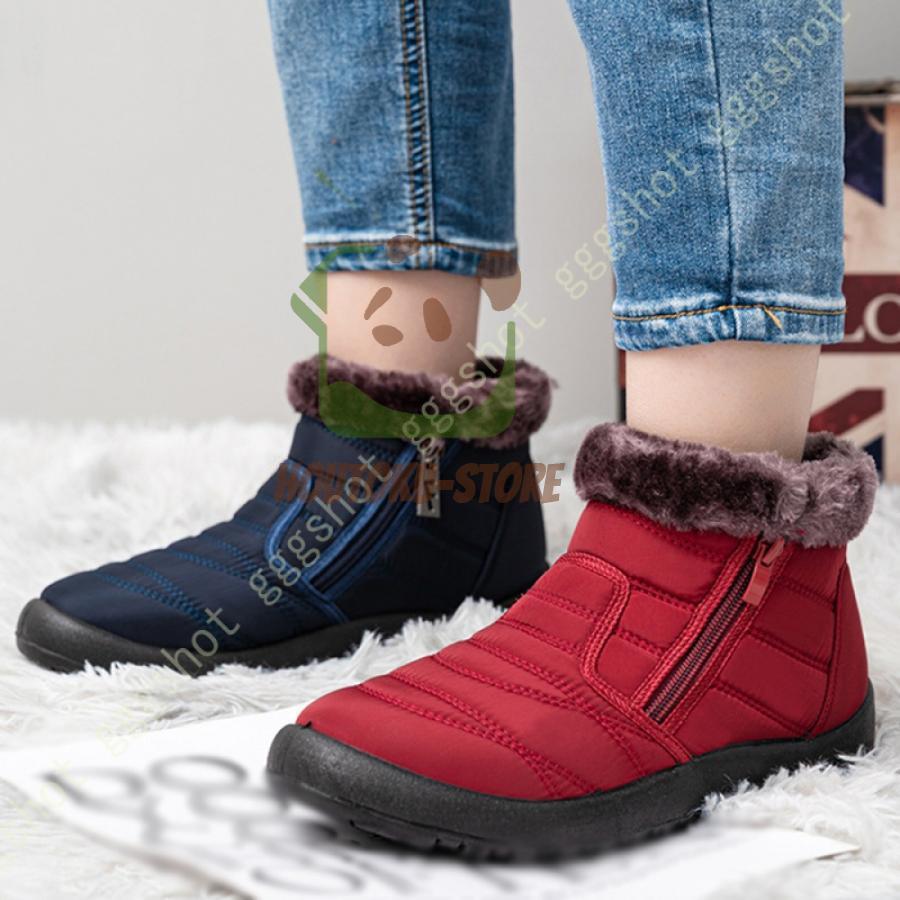 レディースブーツ スノーブーツ ムトンブーツ スキーブーツ 雪靴 滑らない ブーツ おしゃれ 防寒 ウイ..
