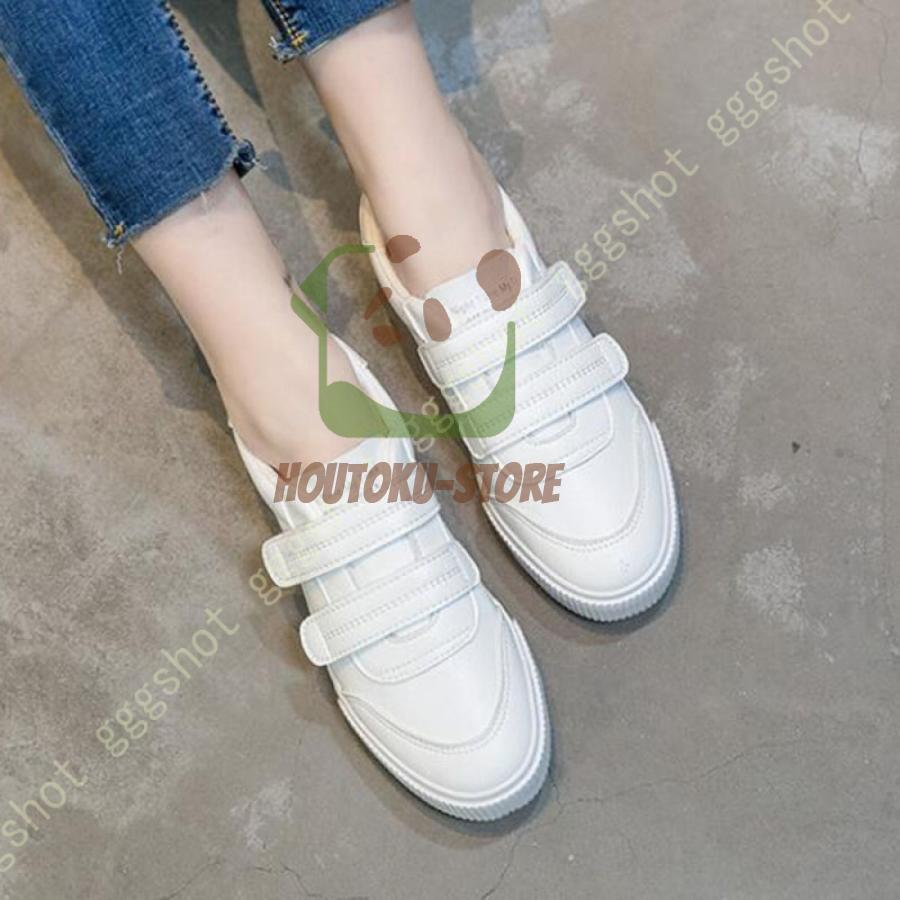マジックテープ 女性 春 夏 秋 ベルクロスニーカー レディース 白 カジュアル フラットシューズ ローカット ぺたんこ 通気性 滑り止め 疲れない 通学 日常