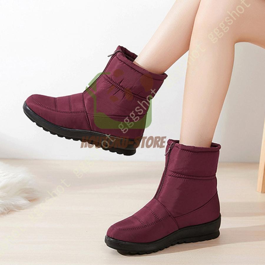 ブーツ レディース スノーブーツ ロングブーツ 防水 冬 裹起毛 雪靴 防寒防滑 撥水 ウィンターブーツ ミドルブーツ おしゃれ 超軽量 滑り止め 綿靴 通勤