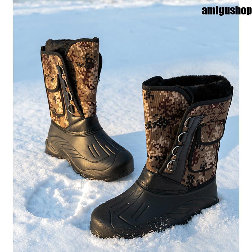 スノーブーツ メンズ ブーツ 防水 防寒ブーツ レインブーツ ロングブーツ スノーシューズ 雪山 アウトドア 靴 冬用 裏起毛 ウィンターブーツ 釣り 裏ボア 雪靴