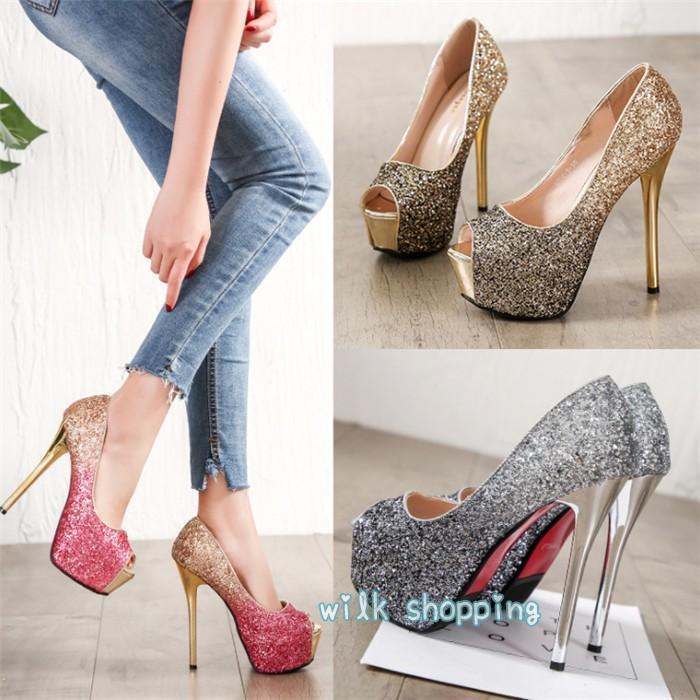 キャバパンプス ハイヒールサンダル パンプス pumps オープントゥパンプス パーティー　痛くない 美脚 イベント パーティー 靴　超ハイヒール14cm/12cm