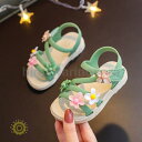 ベビーサンダル 女の子 キッズ ビーチサンダル スポーツサンダル カジュアルサンダル ジュニア 子ども キッズシューズ 子供 夏 プール 海 姫系 女児 花飾り 可愛