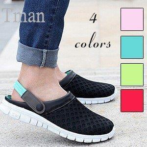 サボサンダル サンダル メッシュシューズ メンズ スリッポン スリッパ バイカラー 通気性抜群 メンズファッション カジュアル コンフォート