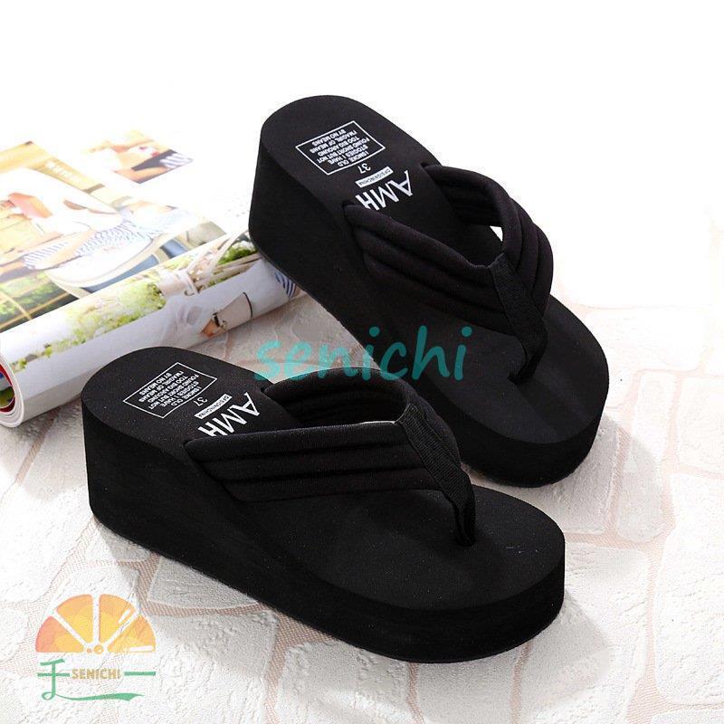 ビーチサンダル レディース 厚底サンダル 美脚 長時間歩いても疲れにくいです！厚底 サンダル ビーサン ウェッジソール コンフォート ヒール6センチ 22.5?25.0