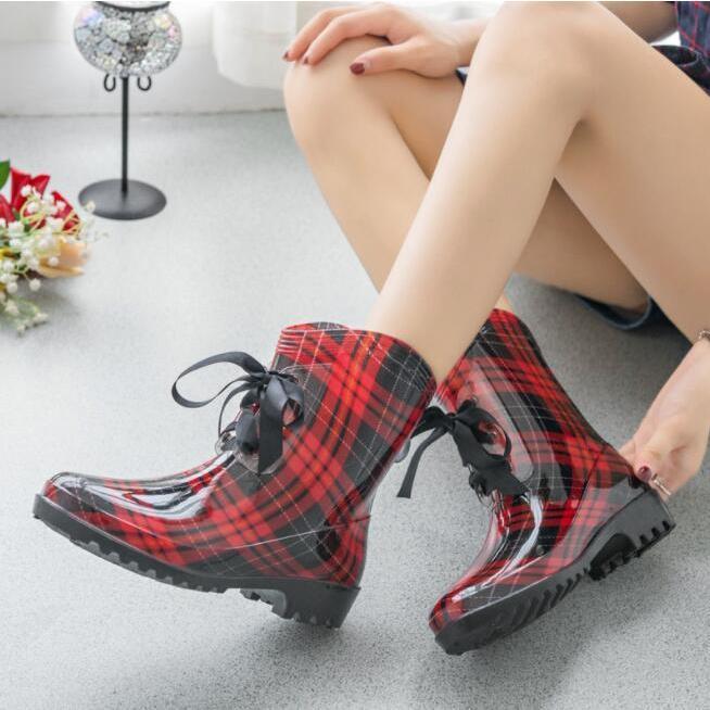 レインブーツレディースショートハイ...