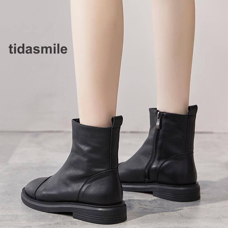 ブーツ ショートブーツ ブーティ レディース 秋冬 ローヒール サイドジップ 太ヒール 甲高 幅広 歩きやすい 履きやすい 疲れにくい 黒 ブラック おしゃれ 可愛い