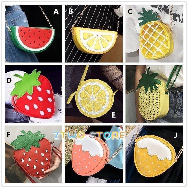 子供 苺 スイカ レモン フルーツ 透明 ショルダーバッグ 鞄 カバン 斜めがけバッグ クリアバッグ ビニ..