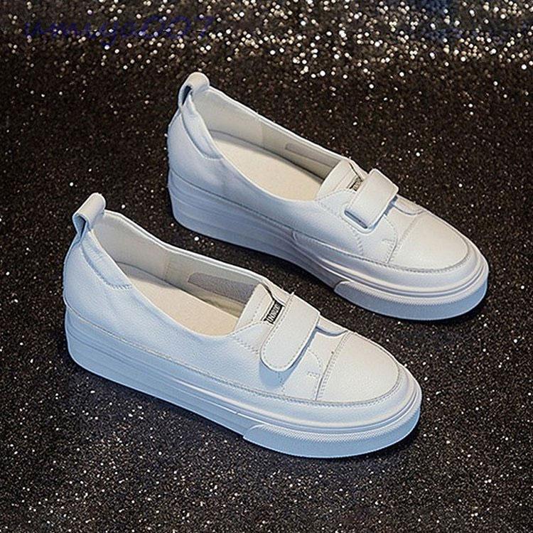 本革 スニーカー　靴　レディースシューズ　スケートボードシューズ　春夏秋冬　オールシーズン　レデ..