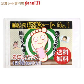 楽天16年連続No.1！！【1000円ポッキリ】お試し 足裏シート【ネコポス送料無料】毎朝スッキリ♪むくみ♪当店人気1位をお試し『薬草樹液シート』16枚(テープ付)【代引不可】【時間指定不可】