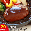 元気豚 ポークハンバーグ 20個セット(100g×5個入×4...