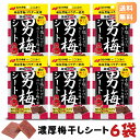 送料無料 メール便【男梅シート 27g×6袋】ノーベル製菓 濃厚 梅干し 秘伝男梅パウダー使用