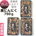 大感謝祭 店舗ポイント2倍 送料無料 メール便【熟成黒にんにく 750g(250g×3つ)】1日2～3粒で約3ヵ月分 青森産　国内産　無添加　無加水　低温熟成